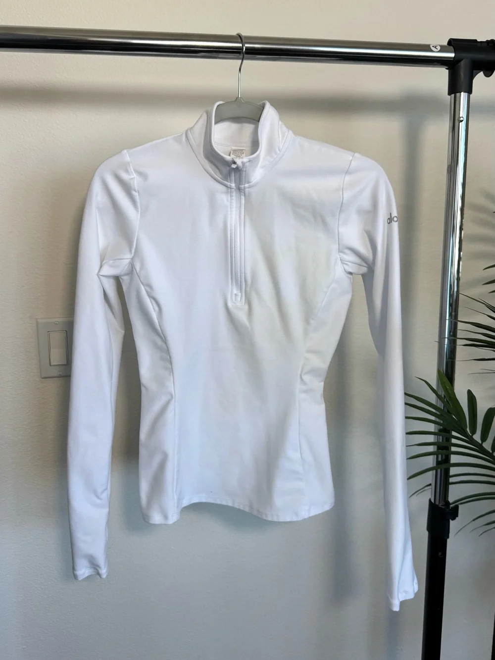 ALO Yoga Alosoft 1/2 Zip Rapid Pullover White XS